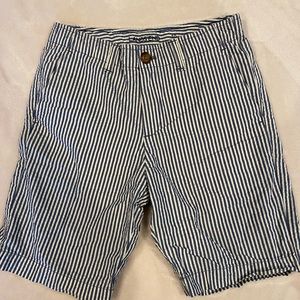 Boys navy seersucker shorts